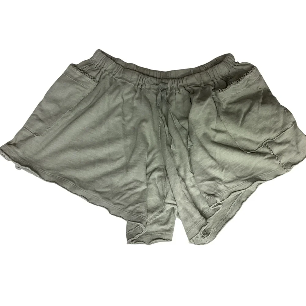 Free People Organic Cotton Gauze Shorts Drawstring Waist Boho XS